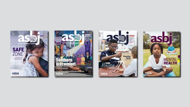 the covers of four past issues of ASBJ